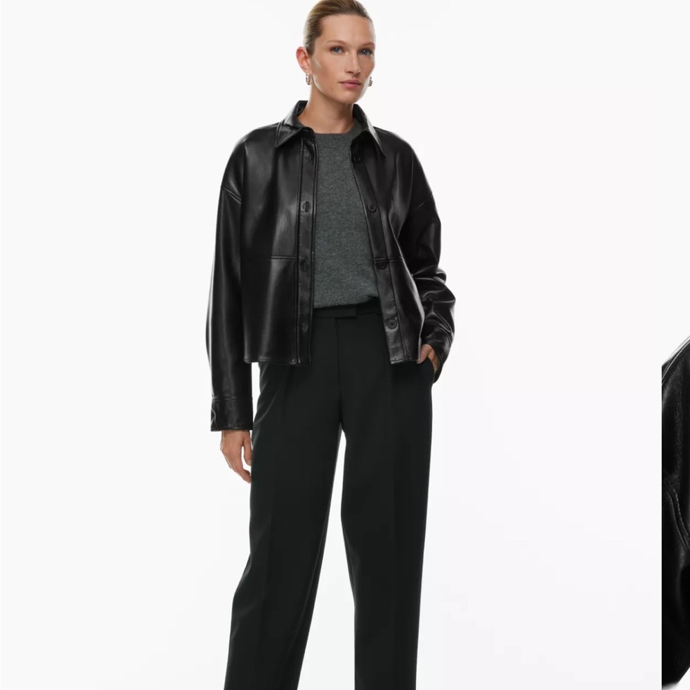 Aritzia babaton Pelli hip shirt jacket leather